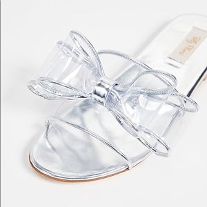 Polly Plume | Clear Lola Bow Slides